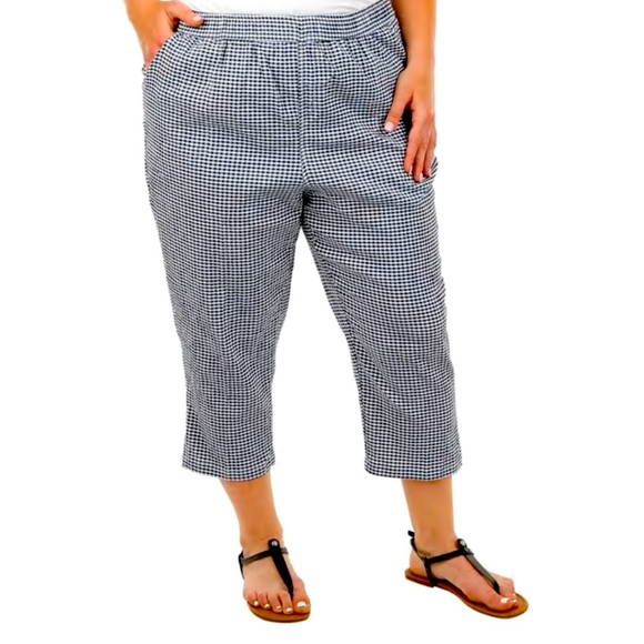 Blair | Pants & Jumpsuits | Blair Women Medium Gingham Navywhite Check ...